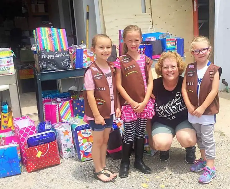 Girl Scouts Service Project - Birthday in a Box - Tried and True by Trista